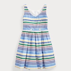 Ralph Lauren Polo Striped Cotton Poplin Dress girls size 14